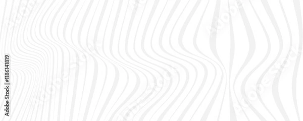 Fototapeta Straight and Wave Lines Background. White Abstract Background with Lines. Straight Line
