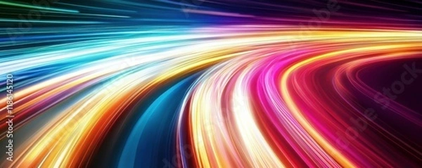 Fototapeta abstract light trails, colorful background, dynamic motion, vibrant colors
