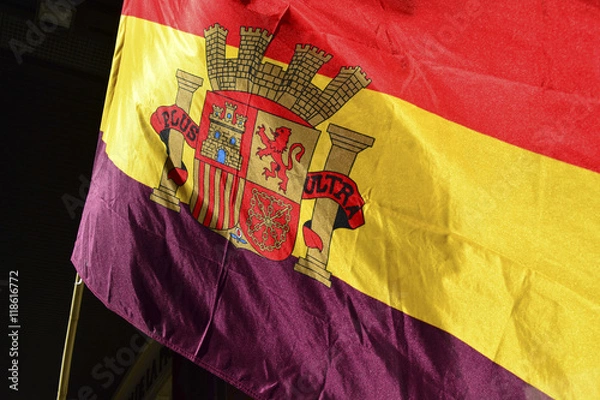 Obraz Spanish Republican flag waving