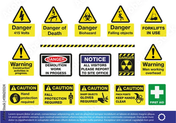 Obraz Safety and Warning Signs