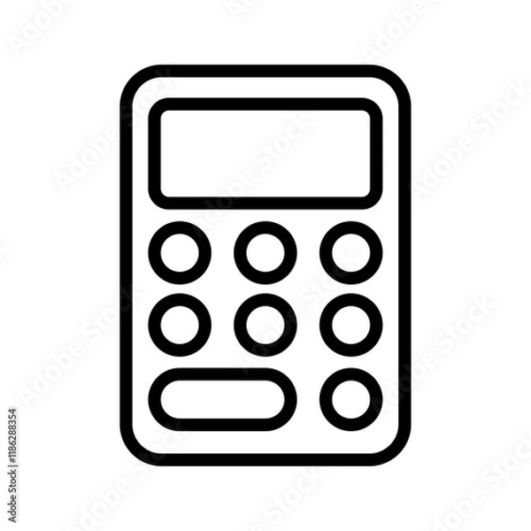 Fototapeta Calculator icon Thin vector set