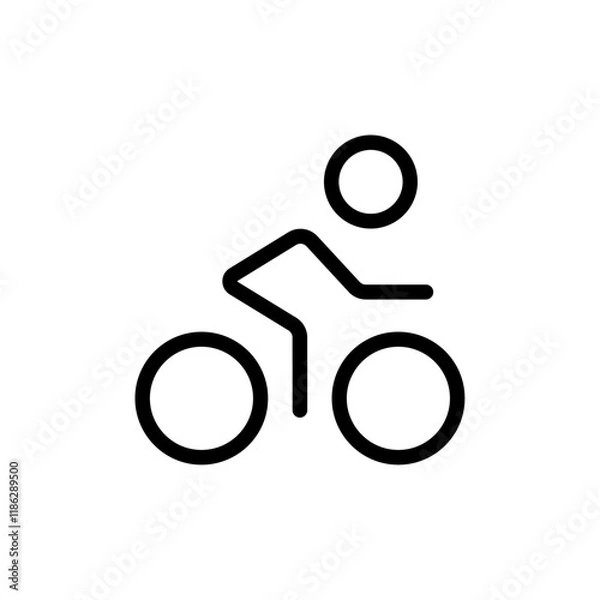 Obraz Cycling icon Thin vector set