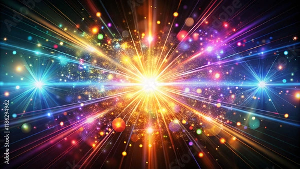 Obraz 光の放射イメージ背景
