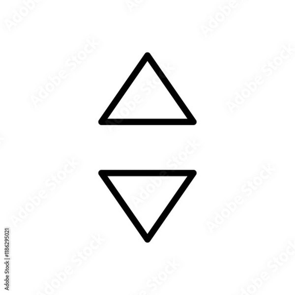 Obraz Scroll vertical icon Thin vector set