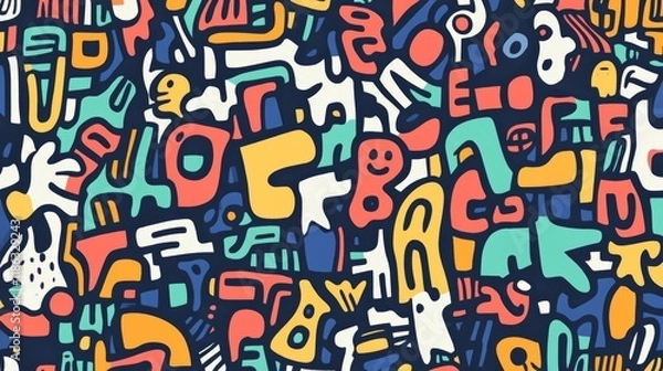 Fototapeta simple and fun pattern
