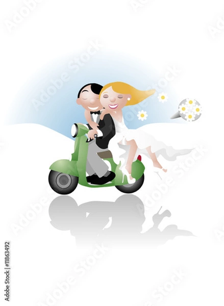 Obraz boda en moto
