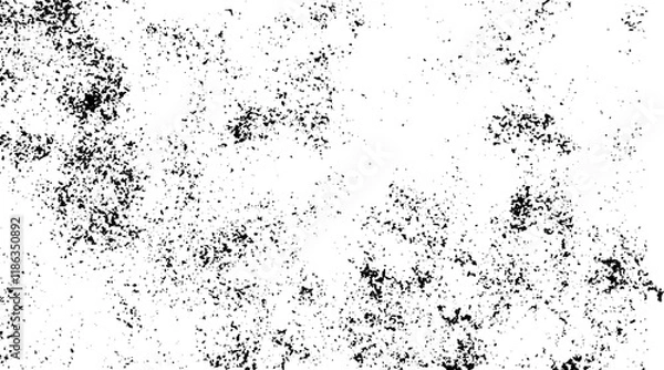 Fototapeta Black grainy texture isolated on white background. Distress overlay textured. Grunge design elements.