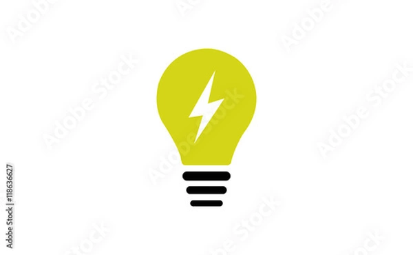 Obraz Vector buld lighting icon on white background