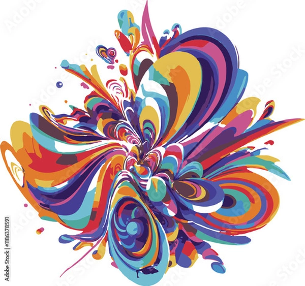 Fototapeta  Abstract colorful geometric vector art Illustration  