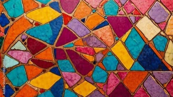 Obraz A vibrant mosaic background