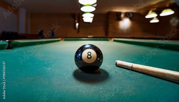 Fototapeta Enjoy the moments of tension and triumph that billiards brings.  
