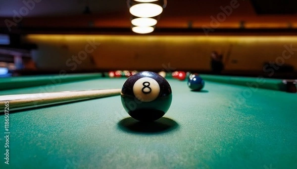 Obraz Experience the camaraderie that billiards fosters among players.  