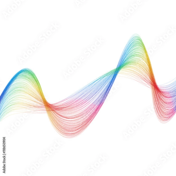 Fototapeta One colorful abstract line