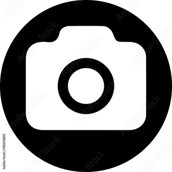 Obraz photo icon on button