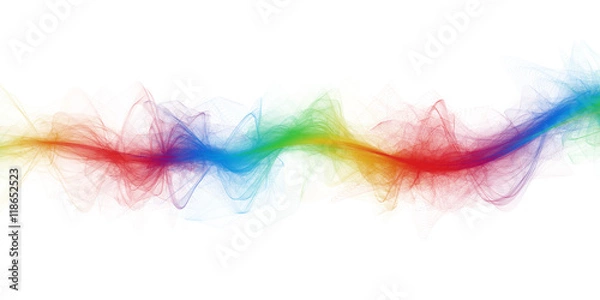 Fototapeta Beautiful detailed wave of color