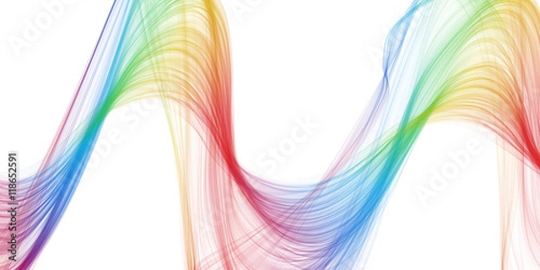 Fototapeta Beautiful detailed wave of color