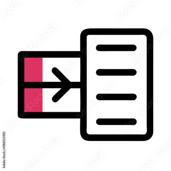 Fototapeta Line and Bar Graph Icon Vector - High-Quality Illustration for Analytics and Reports"