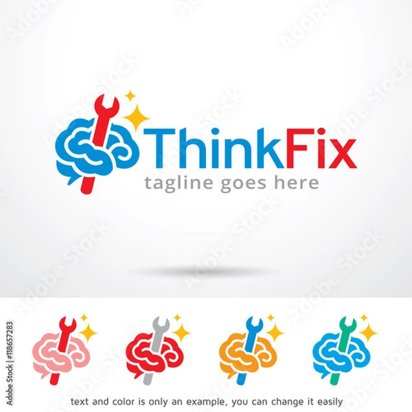 Fototapeta Think Fix Logo Template Design Vector