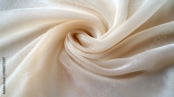 Fototapeta White Silk Textile Fabric Elegant Background for Fashion and Design Applications