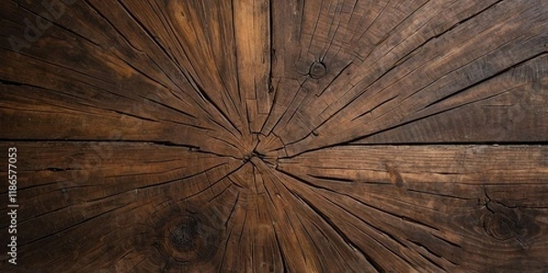 Obraz Dark Wood Texture Background Surface Top View. Old and Weathered. Detailed Grain Texture. Natural Organic Texture. Deep Dark Tones. Ideal for Rustic or Vintage Backgrounds. Textured Designs Template
