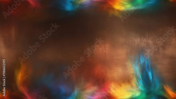 Fototapeta Seamless rainbow, grunge, Colorful abstract background with vibrant swirls and blurred edges, creating a dynamic and artistic atmosphere.
