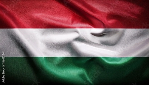 Fototapeta the easy and colourful flag of hungary depicted realistically with out a inventive outcomes showing crisp information and brilliant hues