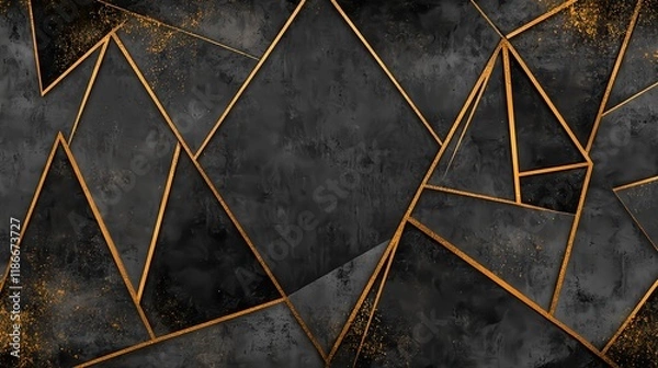 Fototapeta Modern Luxurious Geometric Design with Gold Accents and High Quality