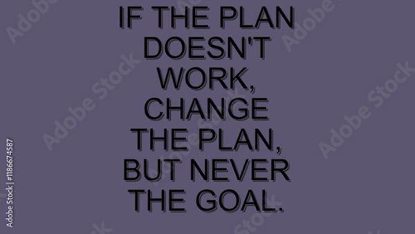 Obraz if the plan doesn't work grey background