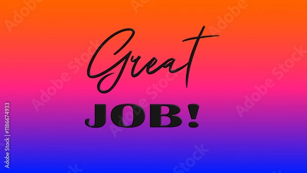 Obraz great job colorful background business