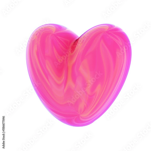 Obraz pink heart isolated