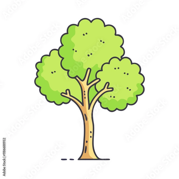 Fototapeta tree vector icon, earth day vector illustration - simple illustration of tree perfect for logos, and earth day-themed designs.