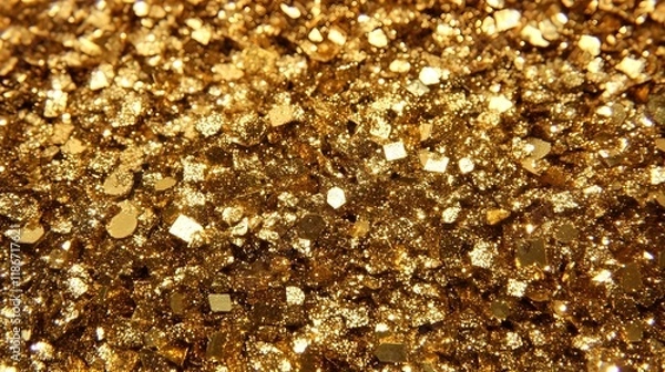 Fototapeta Luxurious Dark Glitter Surface with Shimmering Detail and Festive Flair