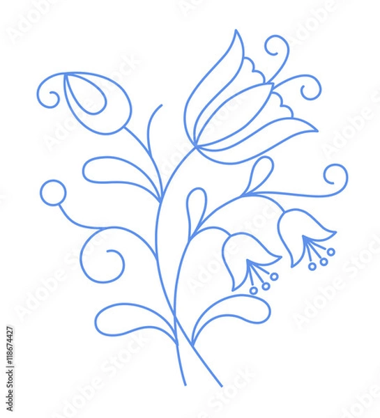 Obraz Traditional kashubian folk pattern