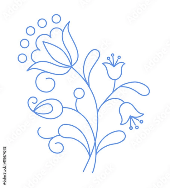 Fototapeta Traditional kashubian folk pattern