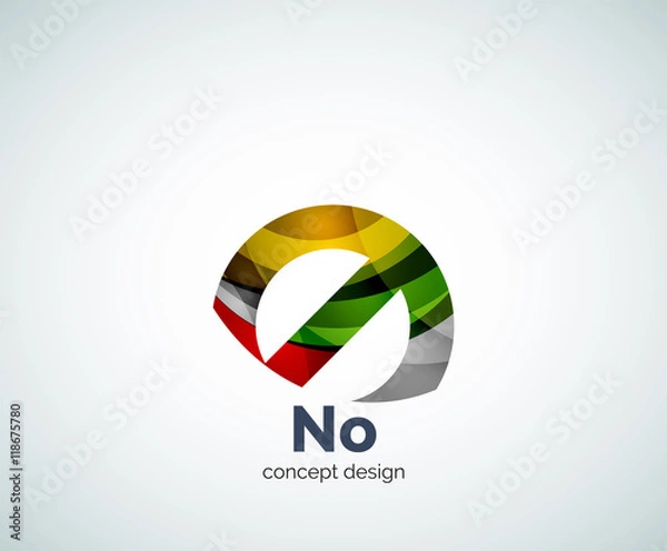 Obraz Vector no concept, prohibition logo template