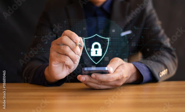 Obraz User security and privacy, secure internet access, and data protection from hackers and cybercrime.