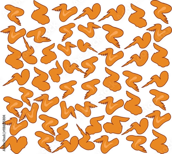 Obraz seamless pattern with Chicken Wings 