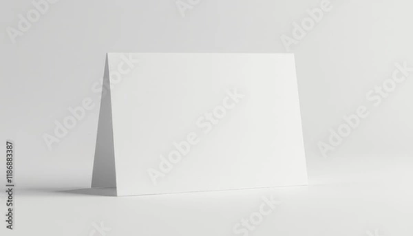 Fototapeta Blank tent card mockup. With copy space
