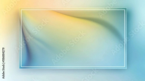 Fototapeta Abstract pastel gradient background with a rectangular frame.