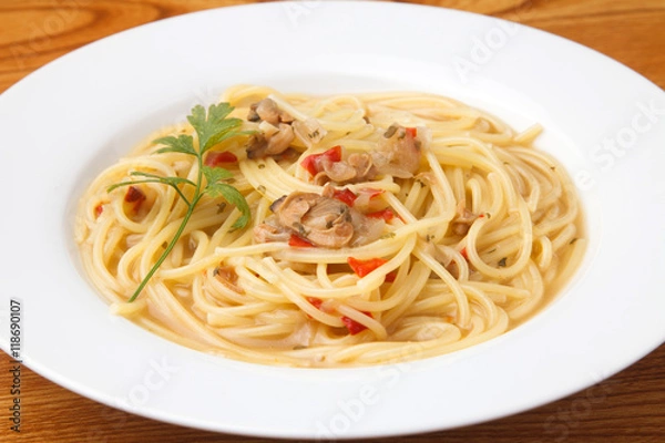 Fototapeta ボンゴレのスープパスタ