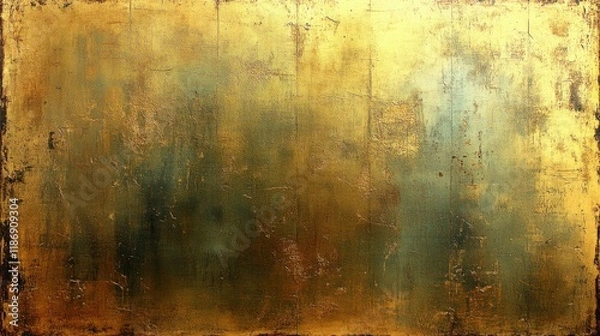 Fototapeta A distressed gold texture with subtle wear marks and aged edges, perfect for vintage, retro, or antique-inspired design projects.