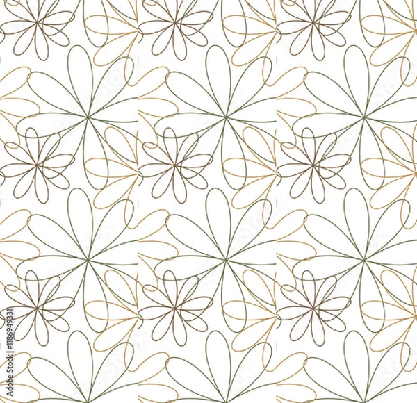 Fototapeta seamless floral pattern