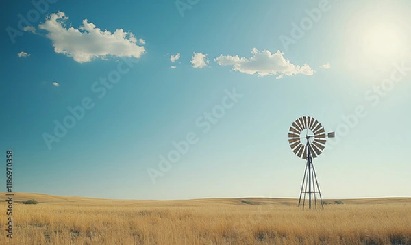 Obraz Landscape of windmill