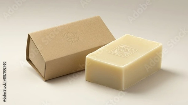 Obraz Artisan Soap Bar in Elegant Packaging
