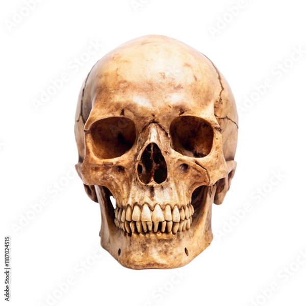 Obraz Human Skull Intense Stare Anatomy Study Death Mystery Forensic Science