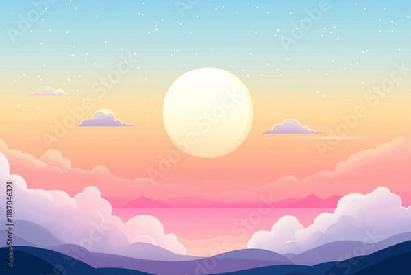 Fototapeta Minimalist background with pastel color