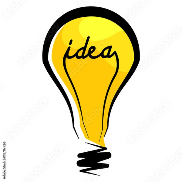Obraz Żarówka - pomysł - idea