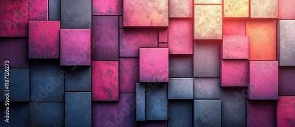 Fototapeta Abstract Cube Wall Texture Background