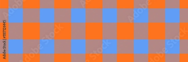 Fototapeta Flooring tartan plaid vector, sexual check background seamless. Professional fabric texture textile pattern in indian orange and blue colors.