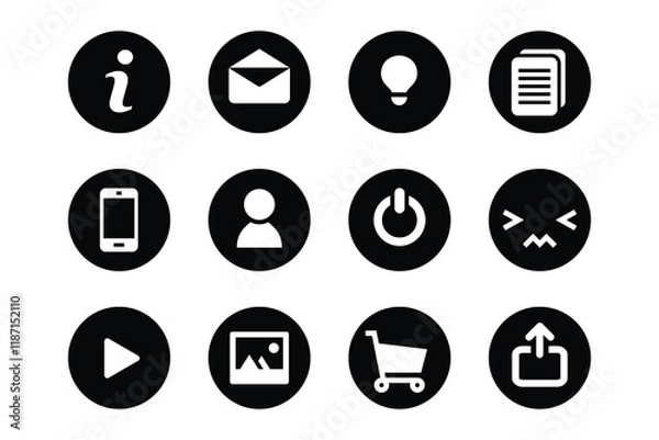 Fototapeta Set of icons in trendy line style. Business, ecommerce, finance, accounting. Big set Icons collection. Vector illustration.